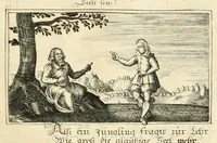 Picture 18 of 27 from Schöne ausserlesene sin[n]reiche Figuren auch Gleichnussen Erkläringen Gebettlein vnd hohe Lehr[n] : zum Theil auss heiliger Schrifft wie auch zum Theil auss der alten Christlichen Kirchen Lehrer[n] Schrifften gezogen vnd in Teutsche Reimen verfasst, leaf 79