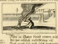 Picture 20 of 27 from Schöne ausserlesene sin[n]reiche Figuren auch Gleichnussen Erkläringen Gebettlein vnd hohe Lehr[n] : zum Theil auss heiliger Schrifft wie auch zum Theil auss der alten Christlichen Kirchen Lehrer[n] Schrifften gezogen vnd in Teutsche Reimen verfasst, leaf 86