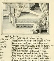 Picture 25 of 27 from Schöne ausserlesene sin[n]reiche Figuren auch Gleichnussen Erkläringen Gebettlein vnd hohe Lehr[n] : zum Theil auss heiliger Schrifft wie auch zum Theil auss der alten Christlichen Kirchen Lehrer[n] Schrifften gezogen vnd in Teutsche Reimen verfasst, leaf 95