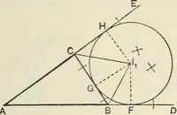 An illustration from A school geometry. containing the substance of Euclid books II anfd III and part of book IV (1917)