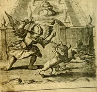 An illustration from The school of the heart; or, The heart of it self gone away from God brought back again to him, and instructed by him. In 47. emblems (1676)