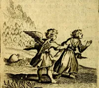 An illustration from The school of the heart; or, The heart of it self gone away from God brought back again to him, and instructed by him. In 47. emblems (1676)