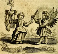 An illustration from The school of the heart; or, The heart of it self gone away from God brought back again to him, and instructed by him. In 47. emblems (1676)