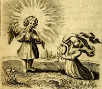 An illustration from The school of the heart; or, The heart of it self gone away from God brought back again to him, and instructed by him. In 47. emblems (1676)