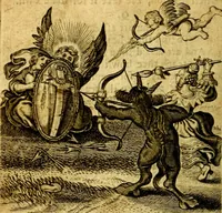 An illustration from The school of the heart; or, The heart of it self gone away from God brought back again to him, and instructed by him. In 47. emblems (1676)