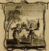 An illustration from The school of the heart, or, The heart (of itself gone away from God) brought back again to Him, and instructed by Him : in forty-seven emblems (1778)