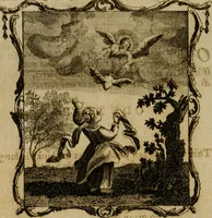 An illustration from The school of the heart, or, The heart (of itself gone away from God) brought back again to Him, and instructed by Him : in forty-seven emblems (1778)