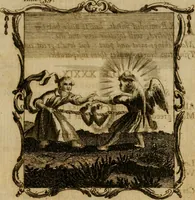 An illustration from The school of the heart, or, The heart (of itself gone away from God) brought back again to Him, and instructed by Him : in forty-seven emblems (1778)