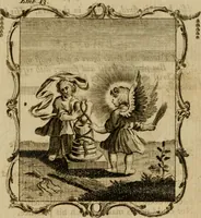 An illustration from The school of the heart, or, The heart (of itself gone away from God) brought back again to Him, and instructed by Him : in forty-seven emblems (1778)