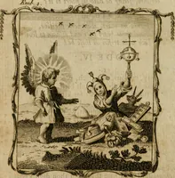 An illustration from The school of the heart, or, The heart (of itself gone away from God) brought back again to Him, and instructed by Him : in forty-seven emblems (1778)
