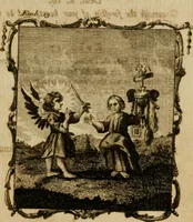 An illustration from The school of the heart, or, The heart (of itself gone away from God) brought back again to Him, and instructed by Him : in forty-seven emblems (1778)