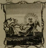 An illustration from The school of the heart, or, The heart (of itself gone away from God) brought back again to Him, and instructed by Him : in forty-seven emblems (1778)