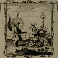 An illustration from The school of the heart, or, The heart (of itself gone away from God) brought back again to Him, and instructed by Him : in forty-seven emblems (1778)