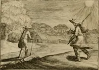 An illustration from Emblemata Florentii Schoonhovii I.C. Goudani, partim moralia, partim etiam civilia. Cum latiori eorundem ejusdem auctoris interpretatione. Accedunt et alia quaedam poëmatia in alijs poëmatum suorum libris non contenta (1618)