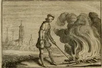 An illustration from Emblemata Florentii Schoonhovii I.C. Goudani, partim moralia, partim etiam civilia. Cum latiori eorundem ejusdem auctoris interpretatione. Accedunt et alia quaedam poëmatia in alijs poëmatum suorum libris non contenta (1618)