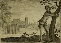 An illustration from Emblemata Florentii Schoonhovii I.C. Goudani, partim moralia, partim etiam civilia. Cum latiori eorundem ejusdem auctoris interpretatione. Accedunt et alia quaedam poëmatia in alijs poëmatum suorum libris non contenta (1618)
