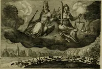 An illustration from Emblemata Florentii Schoonhovii I.C. Goudani, partim moralia, partim etiam civilia. Cum latiori eorundem ejusdem auctoris interpretatione. Accedunt et alia quaedam poëmatia in alijs poëmatum suorum libris non contenta (1618)