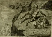 An illustration from Emblemata Florentii Schoonhovii I.C. Goudani, partim moralia, partim etiam civilia. Cum latiori eorundem ejusdem auctoris interpretatione. Accedunt et alia quaedam poëmatia in alijs poëmatum suorum libris non contenta (1618)