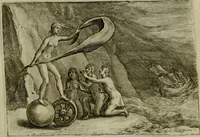 An illustration from Emblemata Florentii Schoonhovii I.C. Goudani, partim moralia, partim etiam civilia. Cum latiori eorundem ejusdem auctoris interpretatione. Accedunt et alia quaedam poëmatia in alijs poëmatum suorum libris non contenta (1618)