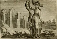 An illustration from Emblemata Florentii Schoonhovii I.C. Goudani, partim moralia, partim etiam civilia. Cum latiori eorundem ejusdem auctoris interpretatione. Accedunt et alia quaedam poëmatia in alijs poëmatum suorum libris non contenta (1618)