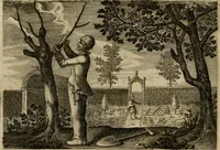 An illustration from Emblemata Florentii Schoonhovii I.C. Goudani, partim moralia, partim etiam civilia. Cum latiori eorundem ejusdem auctoris interpretatione. Accedunt et alia quaedam poëmatia in alijs poëmatum suorum libris non contenta (1618)