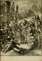 Picture 18 of 22 from Schouburgh der Nederlandse veranderingen : geopent in ses tooneelen, waer op de wisselbeurten des Vereenigde Staets door den Fransen oorlog gebrouwen : in historieele sinnebeelden vertoont en beschreven zijn (1674), leaf 60