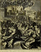 An illustration from Schouwtoneel des menschelyken leevens, of, Lessen der wysheid : uytgedrukt in 103. fraaye konstplaaten, welker zinspeelingen uyt Horatius verzaamellt zyn (1755)