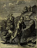 An illustration from Schouwtoneel des menschelyken leevens, of, Lessen der wysheid : uytgedrukt in 103. fraaye konstplaaten, welker zinspeelingen uyt Horatius verzaamellt zyn (1755)