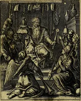 An illustration from Schouwtoneel des menschelyken leevens, of, Lessen der wysheid : uytgedrukt in 103. fraaye konstplaaten, welker zinspeelingen uyt Horatius verzaamellt zyn (1755)