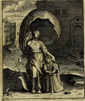 Picture 52 of 105 from Schouwtoneel des menschelyken leevens, of, Lessen der wysheid : uytgedrukt in 103. fraaye konstplaaten, welker zinspeelingen uyt Horatius verzaamellt zyn (1755), leaf 212