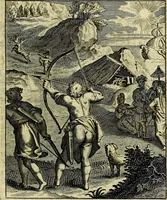 Picture 66 of 105 from Schouwtoneel des menschelyken leevens, of, Lessen der wysheid : uytgedrukt in 103. fraaye konstplaaten, welker zinspeelingen uyt Horatius verzaamellt zyn (1755), leaf 268
