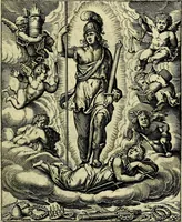 An illustration from Schouwtoneel des menschelyken leevens, of, Lessen der wysheid : uytgedrukt in 103. fraaye konstplaaten, welker zinspeelingen uyt Horatius verzaamellt zyn (1755)