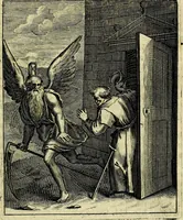 Picture 89 of 105 from Schouwtoneel des menschelyken leevens, of, Lessen der wysheid : uytgedrukt in 103. fraaye konstplaaten, welker zinspeelingen uyt Horatius verzaamellt zyn (1755), leaf 360