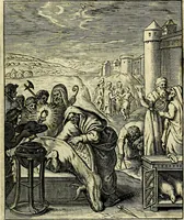 An illustration from Schouwtoneel des menschelyken leevens, of, Lessen der wysheid : uytgedrukt in 103. fraaye konstplaaten, welker zinspeelingen uyt Horatius verzaamellt zyn (1755)