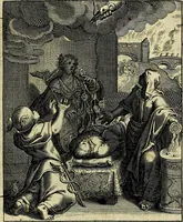 An illustration from Schouwtoneel des menschelyken leevens, of, Lessen der wysheid : uytgedrukt in 103. fraaye konstplaaten, welker zinspeelingen uyt Horatius verzaamellt zyn (1755)