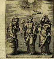 An illustration from Schouwtoneel des menschelyken leevens, of, Lessen der wysheid : uytgedrukt in 103. fraaye konstplaaten, welker zinspeelingen uyt Horatius verzaamellt zyn (1755)