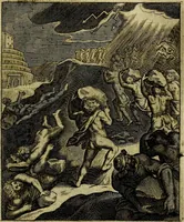 An illustration from Schouwtoneel des menschelyken leevens, of, Lessen der wysheid : uytgedrukt in 103. fraaye konstplaaten, welker zinspeelingen uyt Horatius verzaamellt zyn (1755)