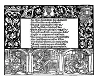 An illustration from Ain new formbuchlin bin ich gnandt allen Kinftleun noch unbekandt, etc., durch Johan Schartzemberger. Augspurg. 1534 (1887)