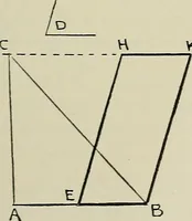 An illustration from Science and art drawing : complete geometrical course ; consisting of plane and solid geometry, orthographic and isometric projection, projection of shadow's the principles of map projection, graphic arithmetic and graphic statics (1895)