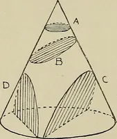 An illustration from Science and art drawing : complete geometrical course ; consisting of plane and solid geometry, orthographic and isometric projection, projection of shadow's the principles of map projection, graphic arithmetic and graphic statics (1895)
