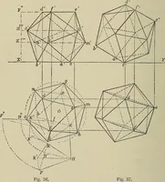 An illustration from Science and art drawing : complete geometrical course ; consisting of plane and solid geometry, orthographic and isometric projection, projection of shadow's the principles of map projection, graphic arithmetic and graphic statics (1895)