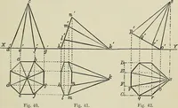 An illustration from Science and art drawing : complete geometrical course ; consisting of plane and solid geometry, orthographic and isometric projection, projection of shadow's the principles of map projection, graphic arithmetic and graphic statics (1895)
