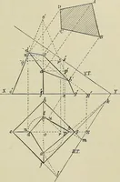 An illustration from Science and art drawing : complete geometrical course ; consisting of plane and solid geometry, orthographic and isometric projection, projection of shadow's the principles of map projection, graphic arithmetic and graphic statics (1895)