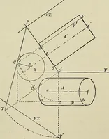 An illustration from Science and art drawing : complete geometrical course ; consisting of plane and solid geometry, orthographic and isometric projection, projection of shadow's the principles of map projection, graphic arithmetic and graphic statics (1895)