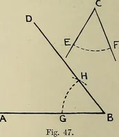 An illustration from Science and art drawing : complete geometrical course ; consisting of plane and solid geometry, orthographic and isometric projection, projection of shadow's the principles of map projection, graphic arithmetic and graphic statics (1895)