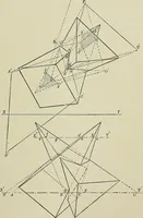 An illustration from Science and art drawing : complete geometrical course ; consisting of plane and solid geometry, orthographic and isometric projection, projection of shadow's the principles of map projection, graphic arithmetic and graphic statics (1895)