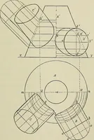 An illustration from Science and art drawing : complete geometrical course ; consisting of plane and solid geometry, orthographic and isometric projection, projection of shadow's the principles of map projection, graphic arithmetic and graphic statics (1895)