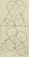 An illustration from Science and art drawing : complete geometrical course ; consisting of plane and solid geometry, orthographic and isometric projection, projection of shadow's the principles of map projection, graphic arithmetic and graphic statics (1895)