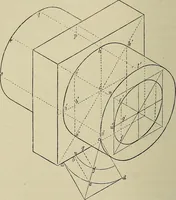 An illustration from Science and art drawing : complete geometrical course ; consisting of plane and solid geometry, orthographic and isometric projection, projection of shadow's the principles of map projection, graphic arithmetic and graphic statics (1895)
