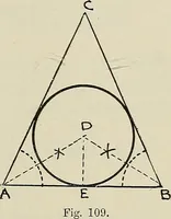 An illustration from Science and art drawing : complete geometrical course ; consisting of plane and solid geometry, orthographic and isometric projection, projection of shadow's the principles of map projection, graphic arithmetic and graphic statics (1895)
